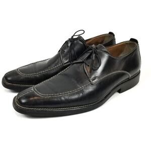 Michael Toschi Men's Romeo Split Toe Black Leather Dress Shoes Size 10.5